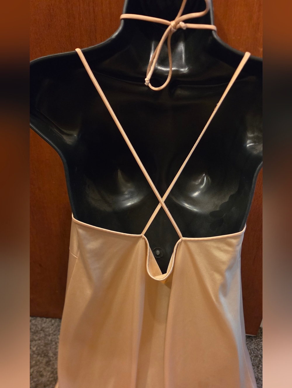 Vintage 70's JC Penny Elegant Cream Slip Chemise Dress SzM - Picture 8 of 12